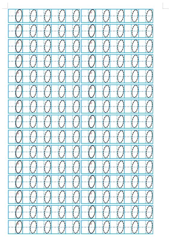 数字1到10的描红田字格带笔画提示