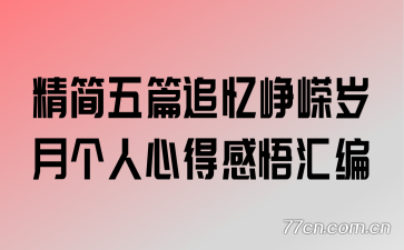精简五篇追忆峥嵘岁月个人心得感悟汇编