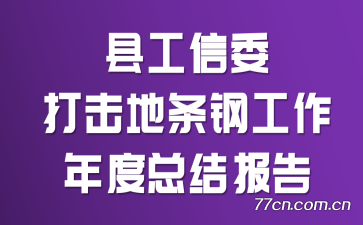 县工信委打击地条钢工作年度总结报告