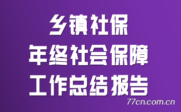 乡镇社保年终社会保障工作总结报告