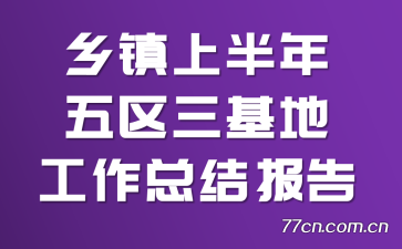 乡镇上半年五区三基地工作总结报告