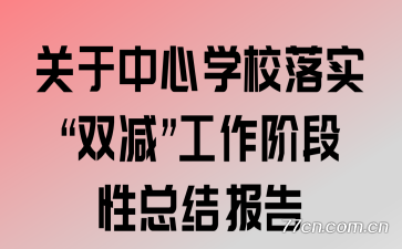 ����������ѧУ��ʵ��˫���������׶����ܽᱨ��