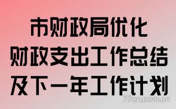 市财政局优化财政支出工作总结及下一年工作计划