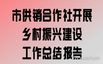 市供销合作社开展乡村振兴建设工作总结报告