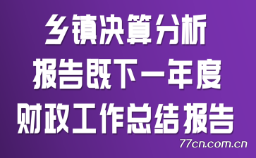 乡镇决算分析报告既下一年度财政工作总结报告